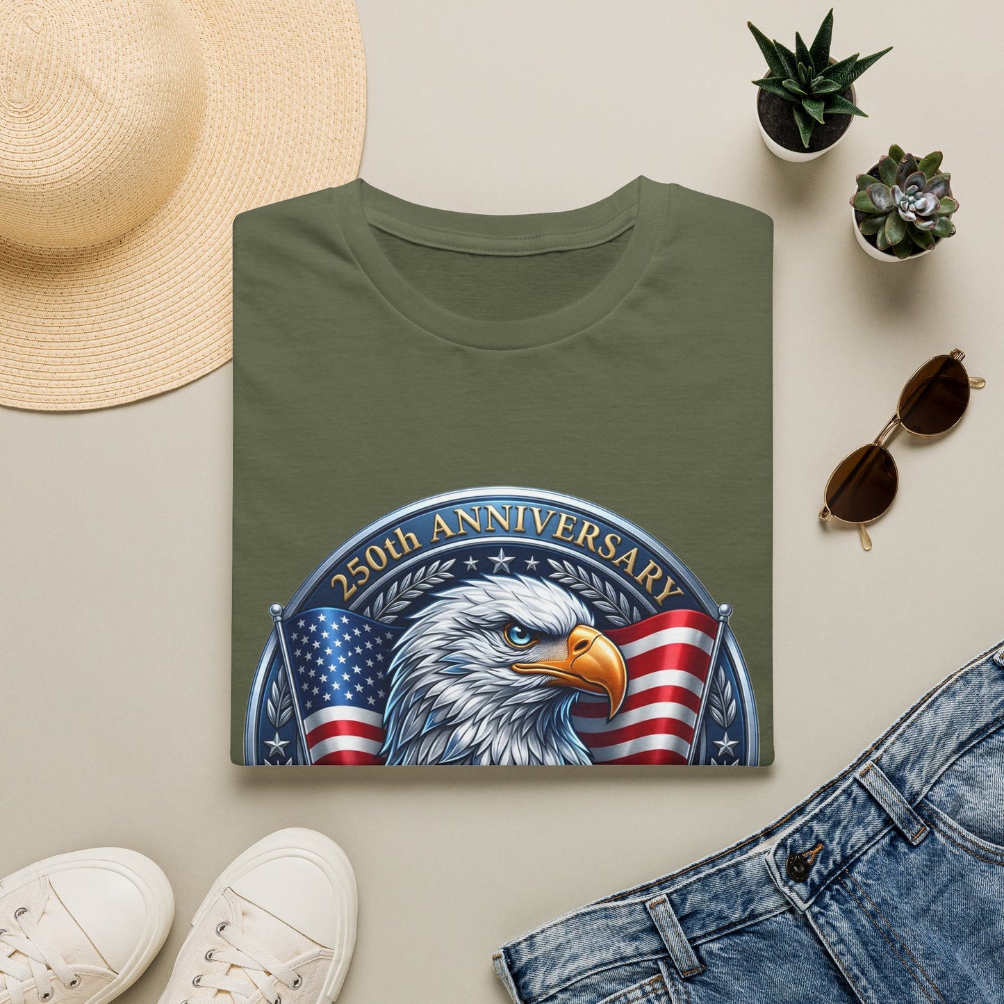 250th Anniversary USA Eagle T-Shirt — United States of America Bicentennial 1776–2026