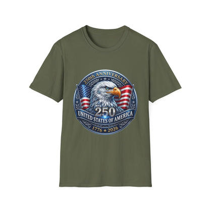 250th Anniversary USA Eagle T-Shirt — United States of America Bicentennial 1776–2026