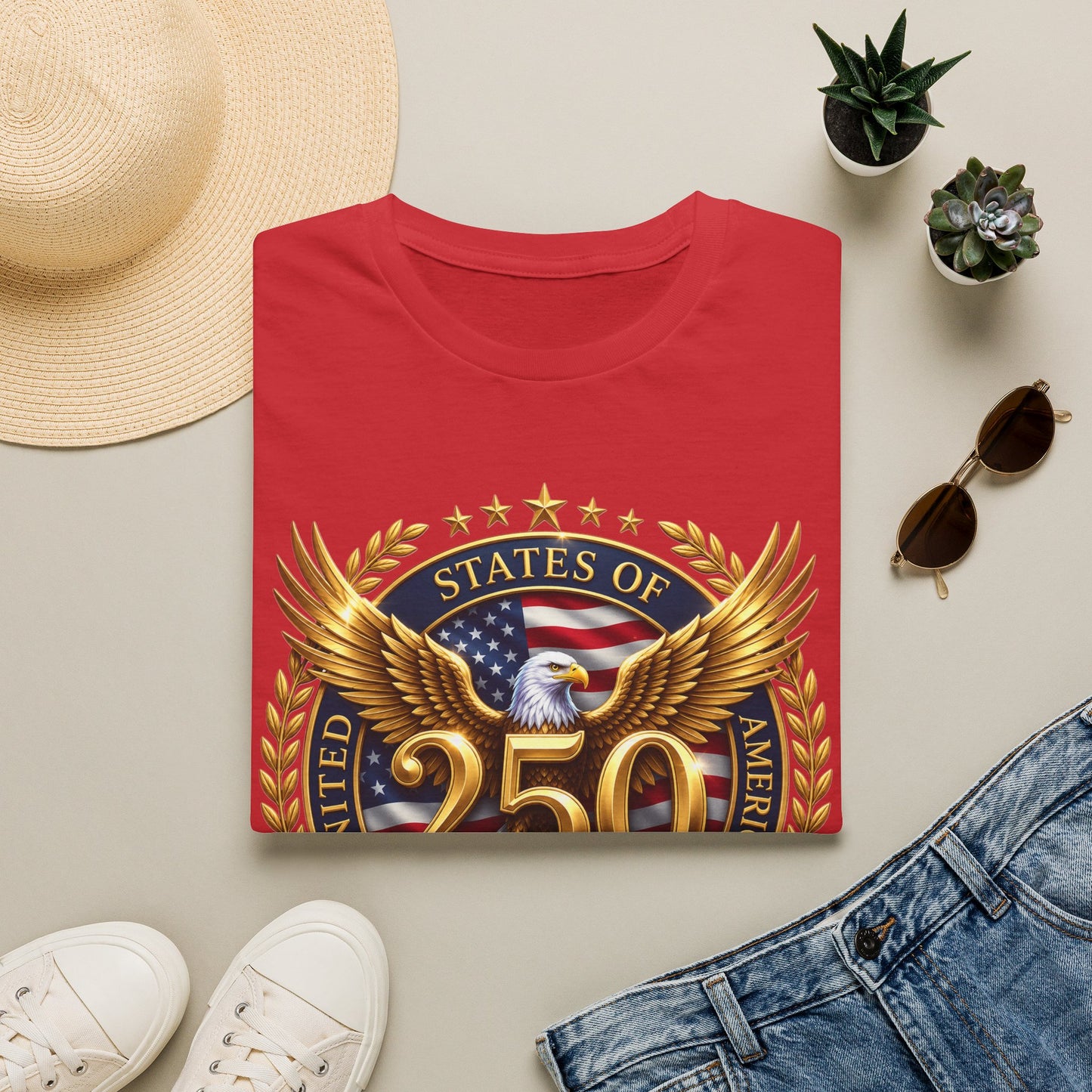 250th Anniversary Eagle T-Shirt — United States Commemorative Tee 4 of July Unisex