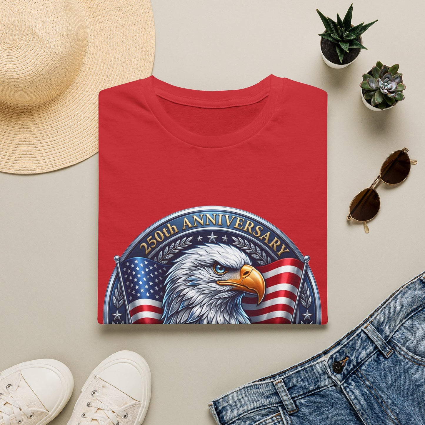 250th Anniversary USA Eagle T-Shirt — United States of America Bicentennial 1776–2026
