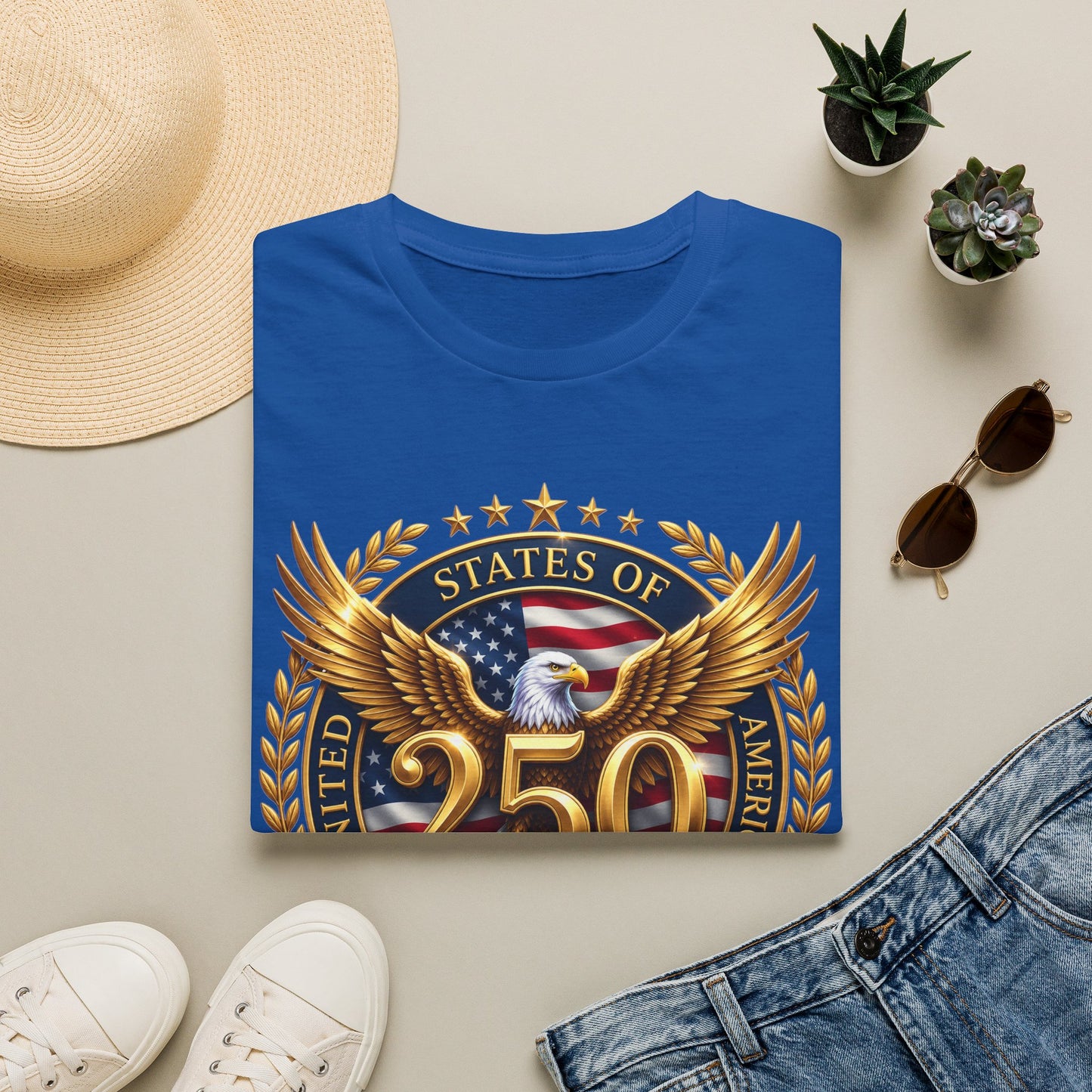 250th Anniversary Eagle T-Shirt — United States Commemorative Tee 4 of July Unisex