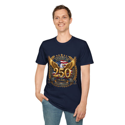 United States eagle T-Shirt celebrating 250th anniversary, commemorative Independence Day USA tee by Printify.