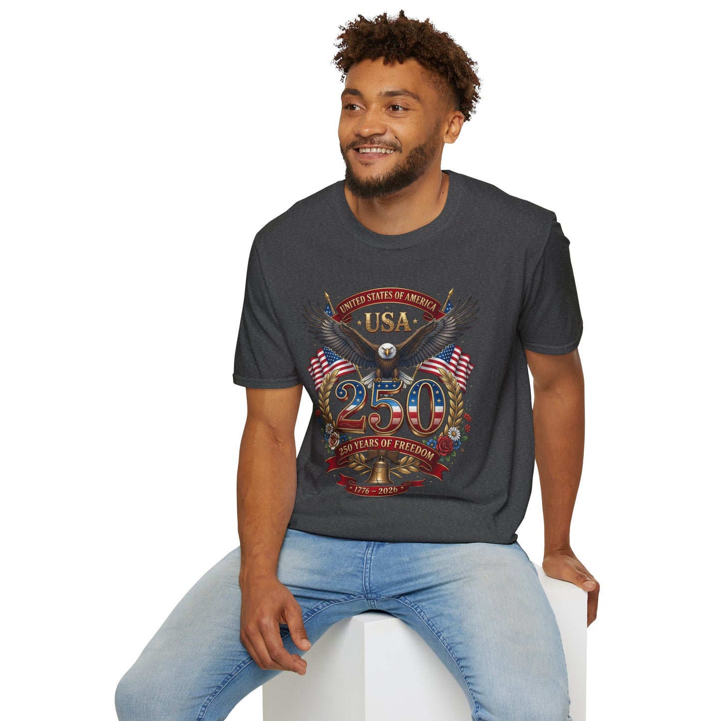 USA Eagle 250 Anniversary T-Shirt — Patriotic American Flag Tee 4 of July USA