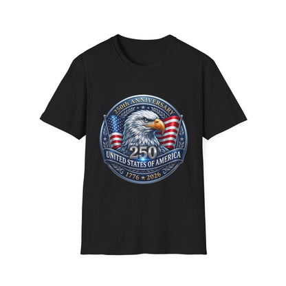 250th Anniversary USA Eagle T-Shirt — United States of America Bicentennial 1776–2026