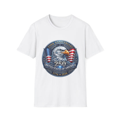 250th Anniversary USA Eagle T-Shirt — United States of America Bicentennial 1776–2026