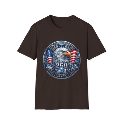 250th Anniversary USA Eagle T-Shirt — United States of America Bicentennial 1776–2026