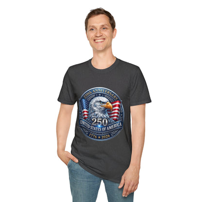 250th Anniversary USA Eagle T-Shirt — United States of America Bicentennial 1776–2026