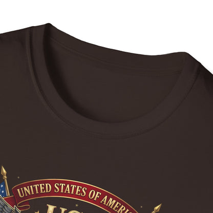 American flag T-shirt celebrating USA Eagle 250th Anniversary, patriotic July 4th Independence Day tee by Printify.