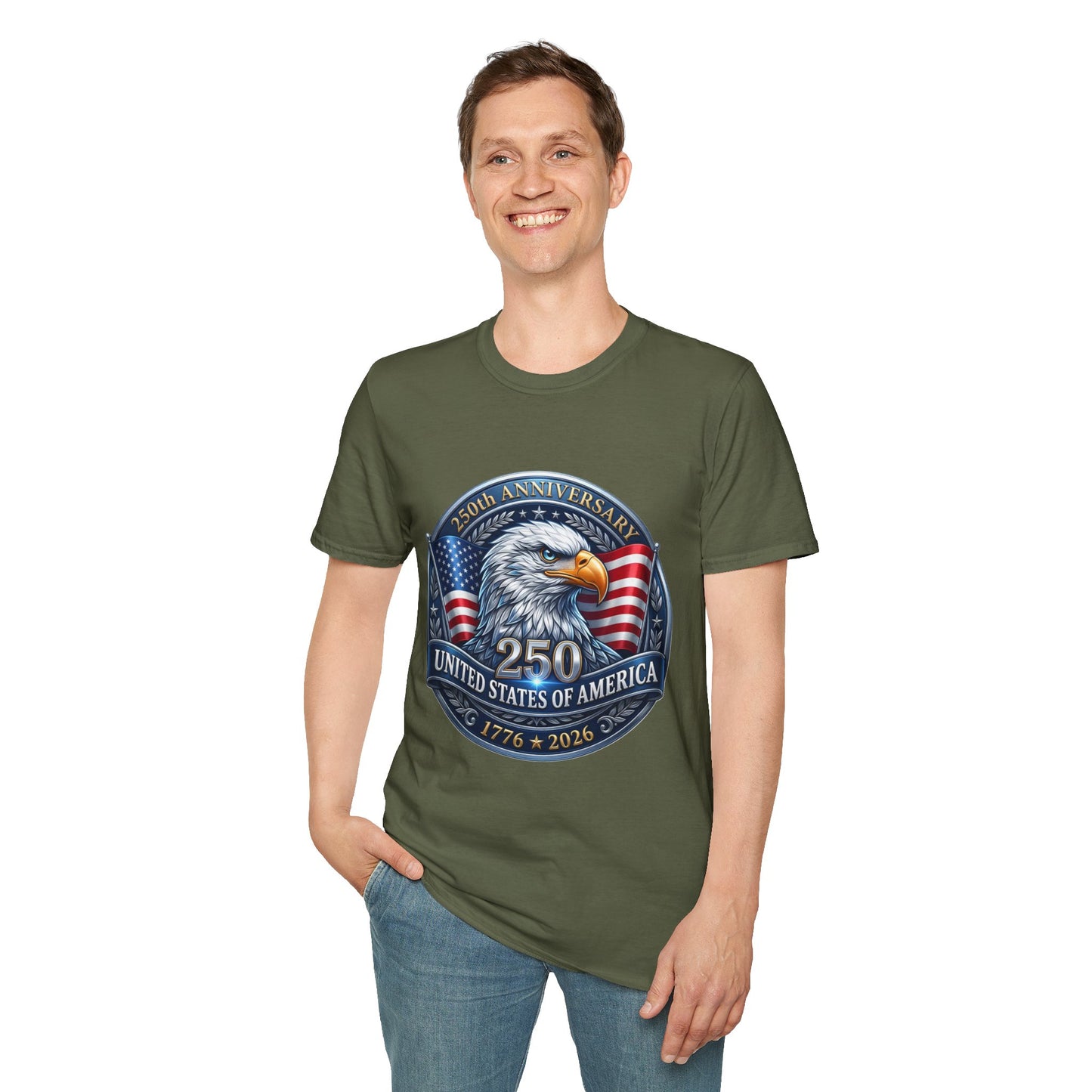 250th Anniversary USA Eagle T-Shirt — United States of America Bicentennial 1776–2026
