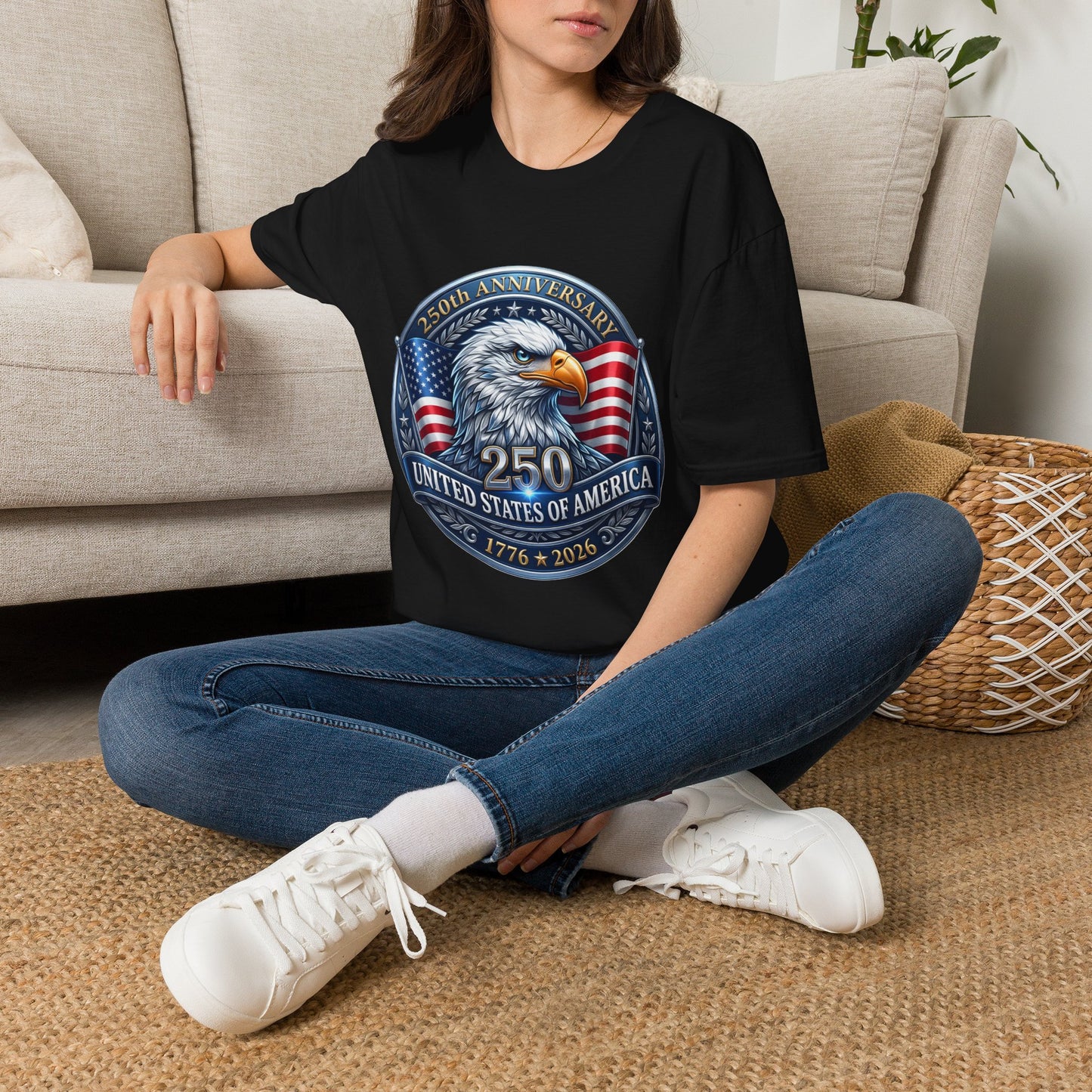 250th Anniversary USA Eagle T-Shirt — United States of America Bicentennial 1776–2026