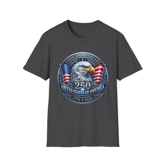 250th Anniversary USA Eagle T-Shirt — United States of America Bicentennial 1776–2026