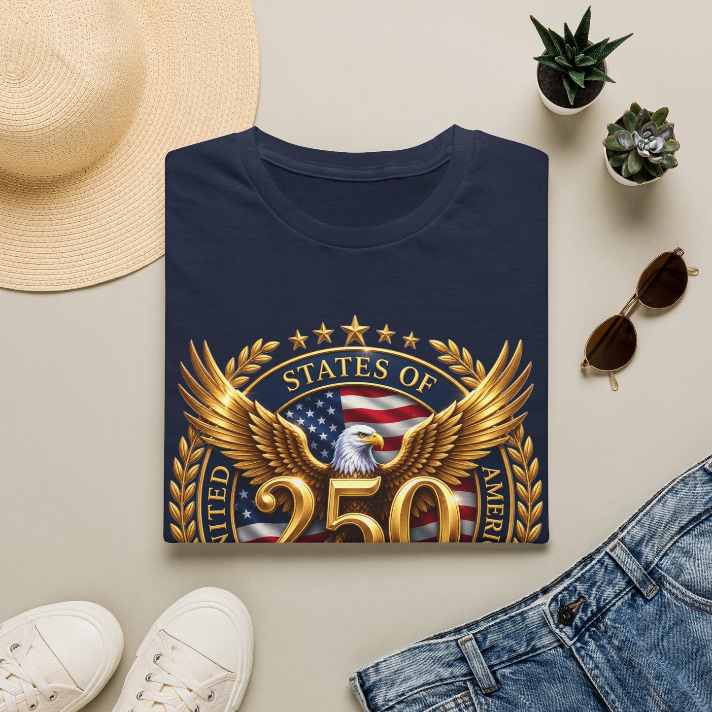 250th Anniversary Eagle T-Shirt — United States Commemorative Tee 4 of July Unisex