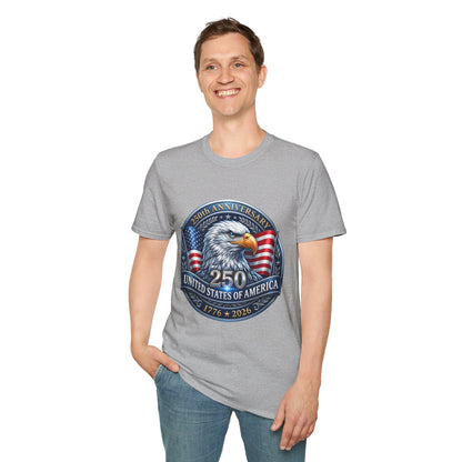 250th Anniversary USA Eagle T-Shirt — United States of America Bicentennial 1776–2026