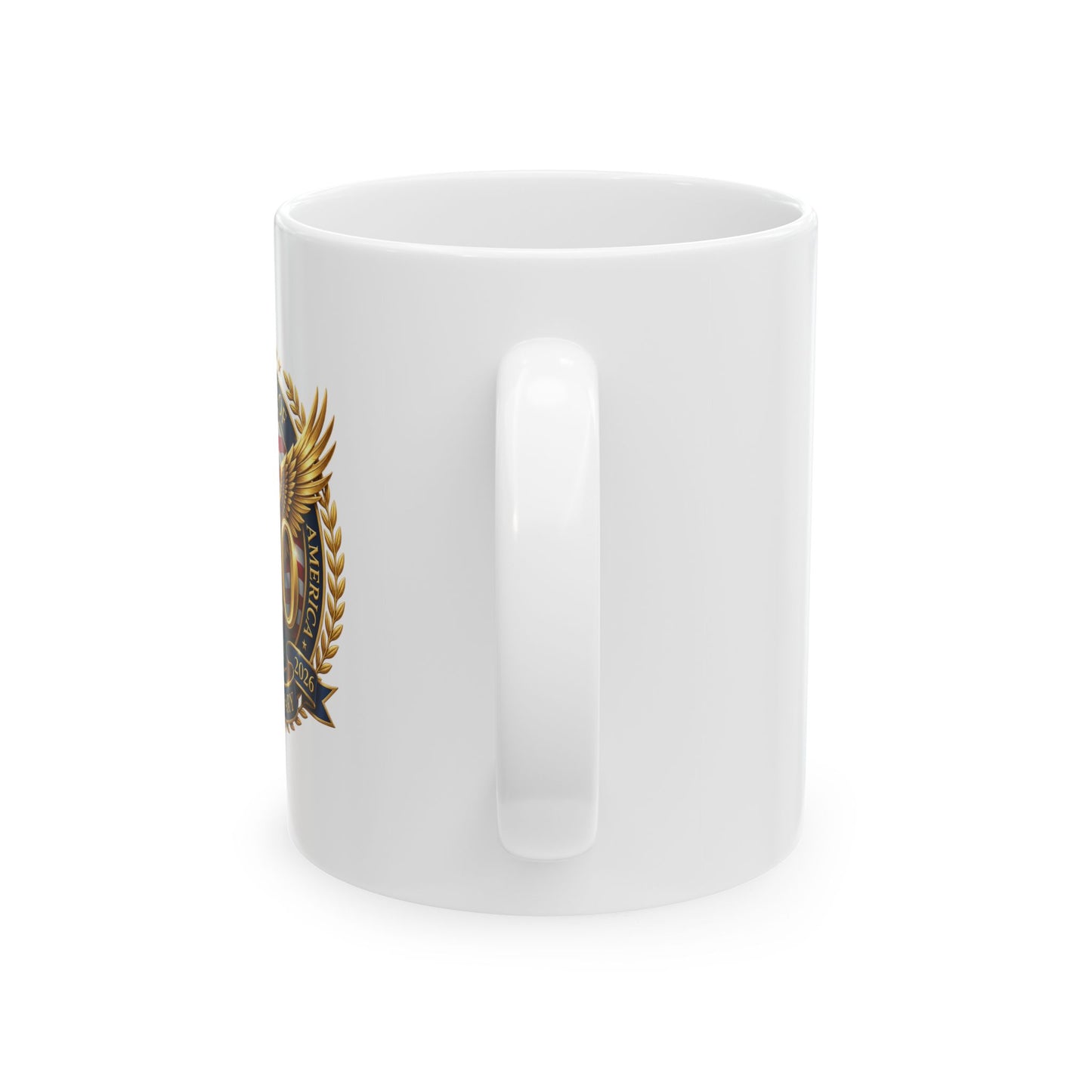 250 Anniversary USA Eagle Emblem Ceramic Mug – Patriotic Military Coffee Cup 11oz