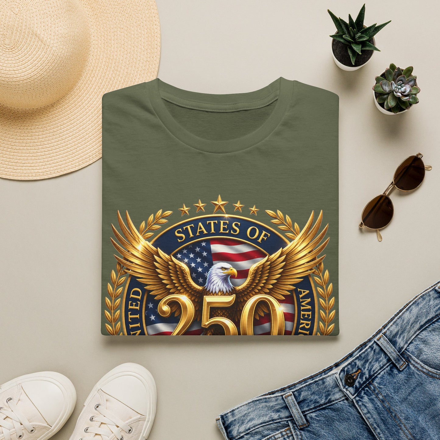 250th Anniversary Eagle T-Shirt — United States Commemorative Tee 4 of July Unisex