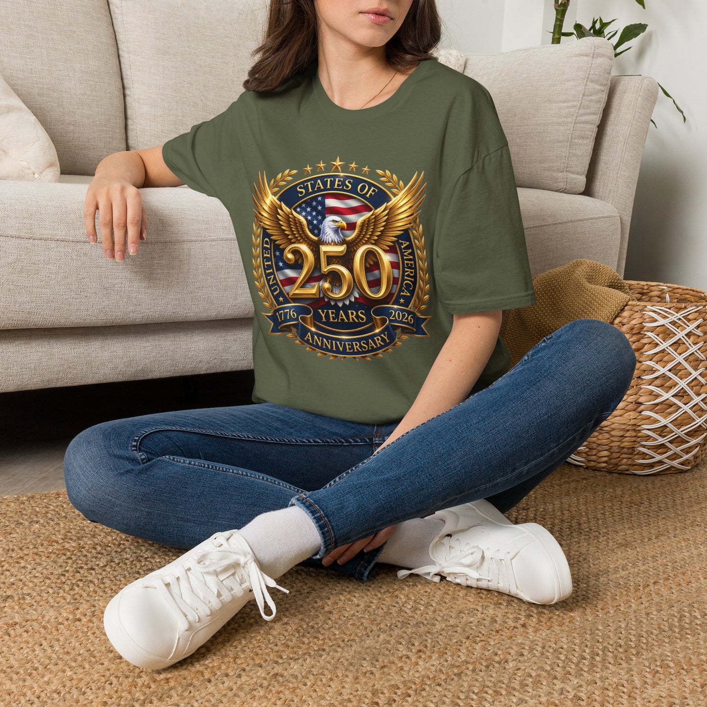 250th Anniversary Eagle T-Shirt — United States Commemorative Tee 4 of July Unisex