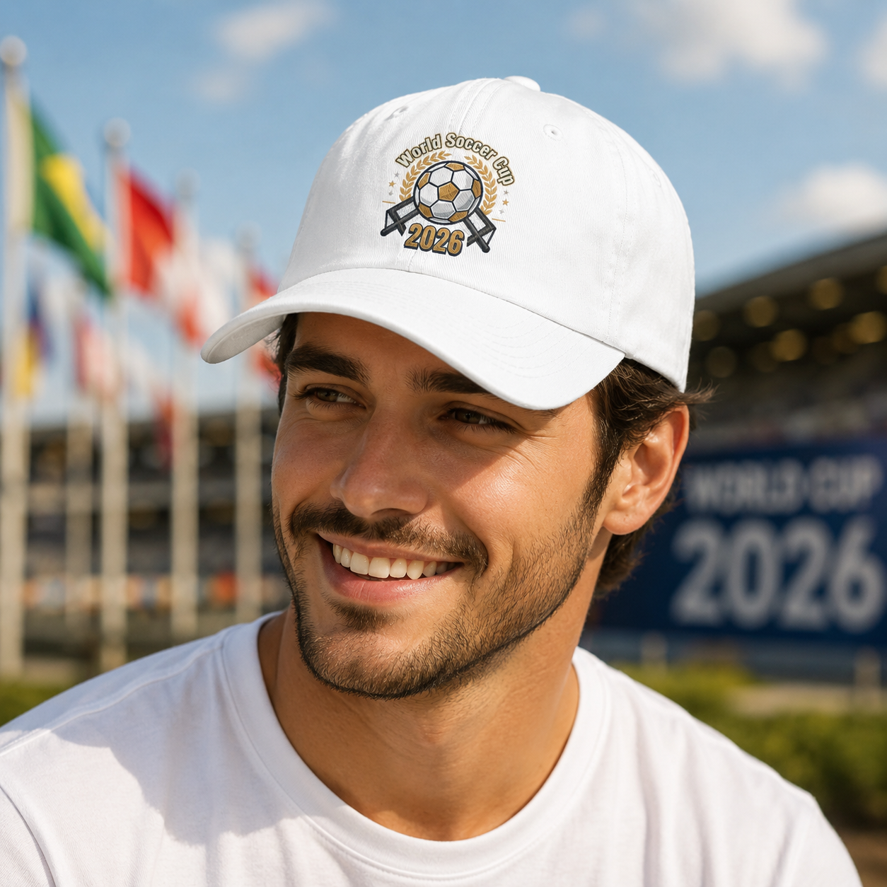 Soccer Cup 2026 Dad Hat – World Soccer Cup Graphic Cap USA, Mexico, Canada, FIFA
