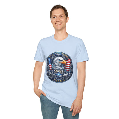 250th Anniversary USA Eagle T-Shirt — United States of America Bicentennial 1776–2026