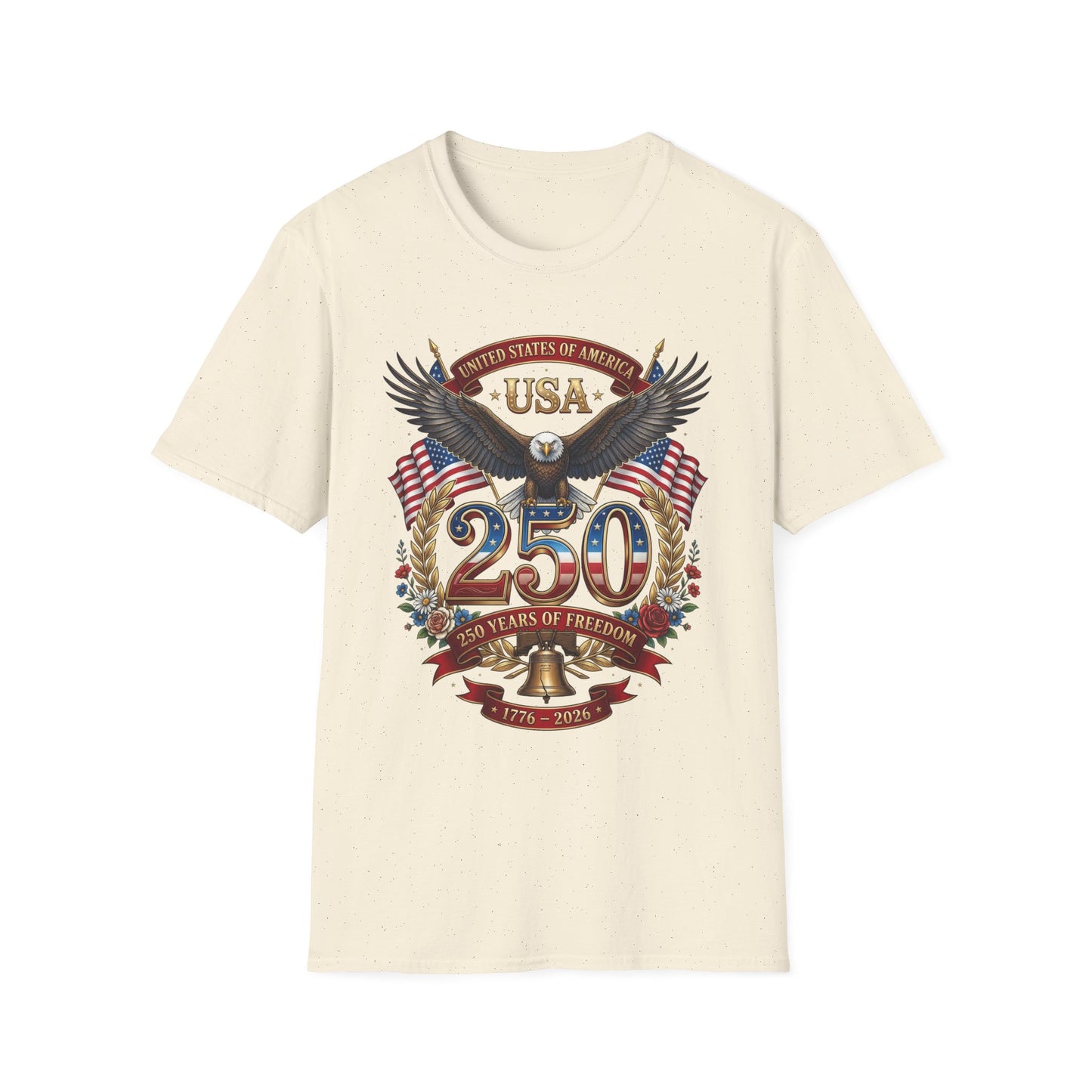 USA Eagle 250 Anniversary T-Shirt — Patriotic American Flag Tee 4 of July USA