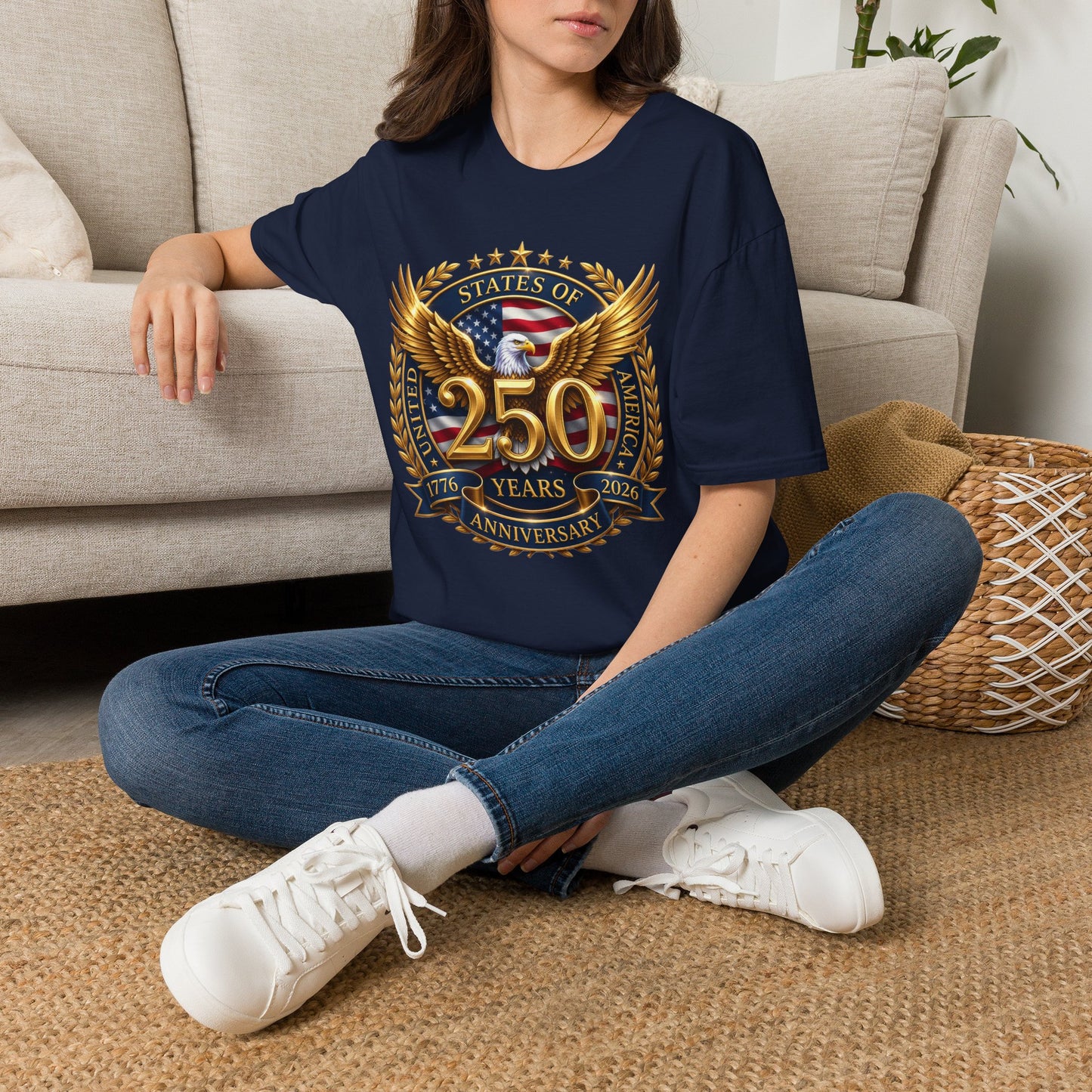 250th Anniversary Eagle T-Shirt — United States Commemorative Tee 4 of July Unisex