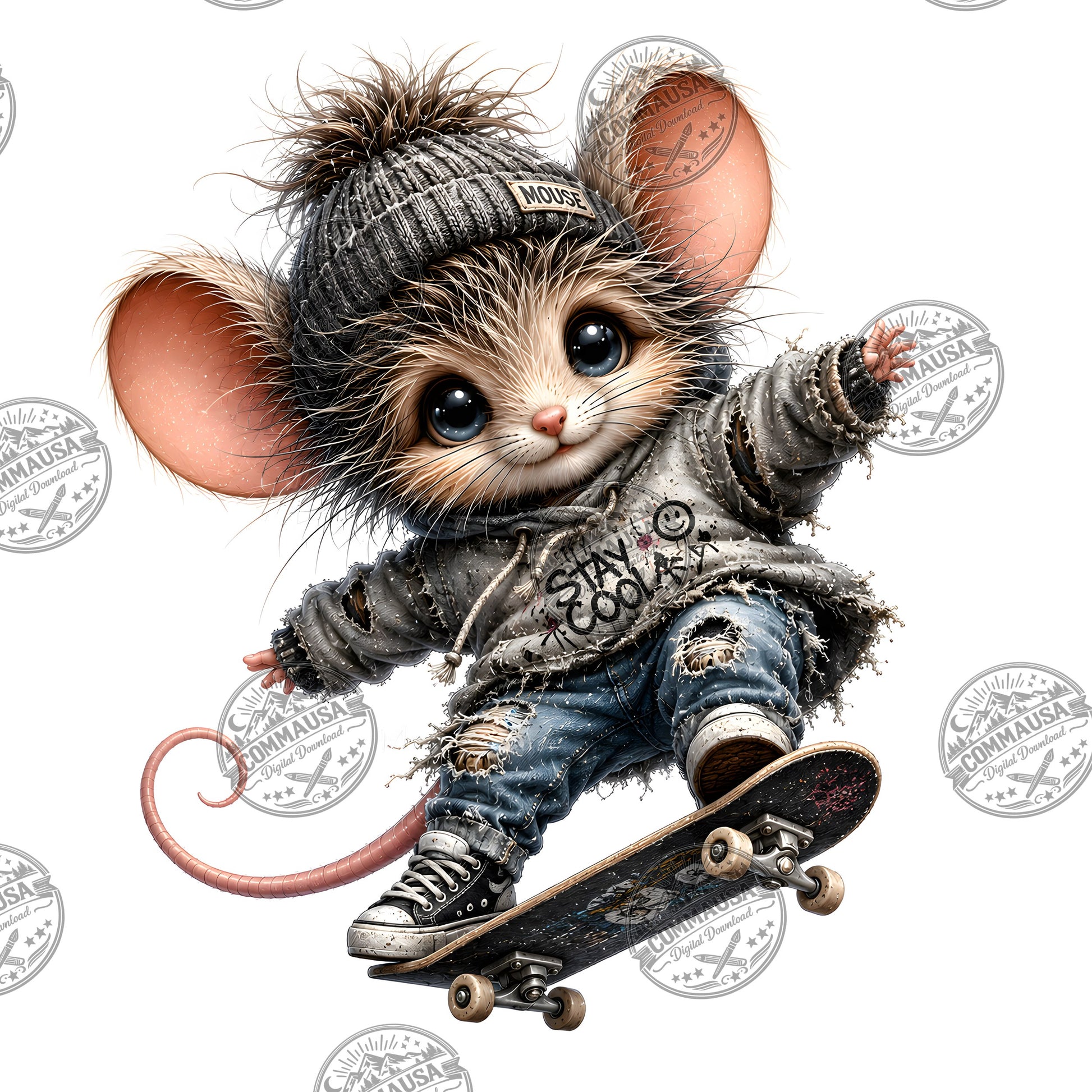 Cute Dressed Up Mice PNG Sublimation Bundle, Cartoon Mice Seasonal Outfits Clipart, POD Tshirt Tumbler Design Commercial