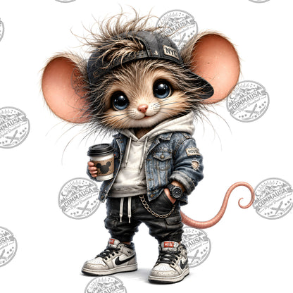 Cute Dressed Up Mice PNG Sublimation Bundle, Cartoon Mice Seasonal Outfits Clipart, POD Tshirt Tumbler Design Commercial