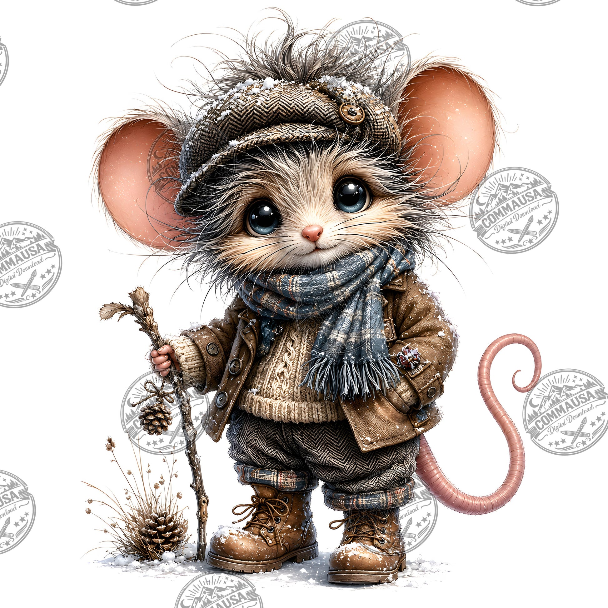 Cute Dressed Up Mice PNG Sublimation Bundle, Cartoon Mice Seasonal Outfits Clipart, POD Tshirt Tumbler Design Commercial