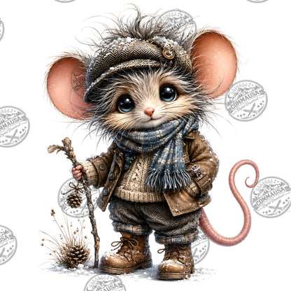 Cute Dressed Up Mice PNG Sublimation Bundle, Cartoon Mice Seasonal Outfits Clipart, POD Tshirt Tumbler Design Commercial