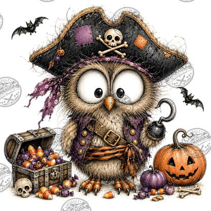 Halloween Owls Clipart PNG, Whimsical Costumed Owls Sublimation, Spooky Cute Owl Design for Crafts, Decor, POD Commercia