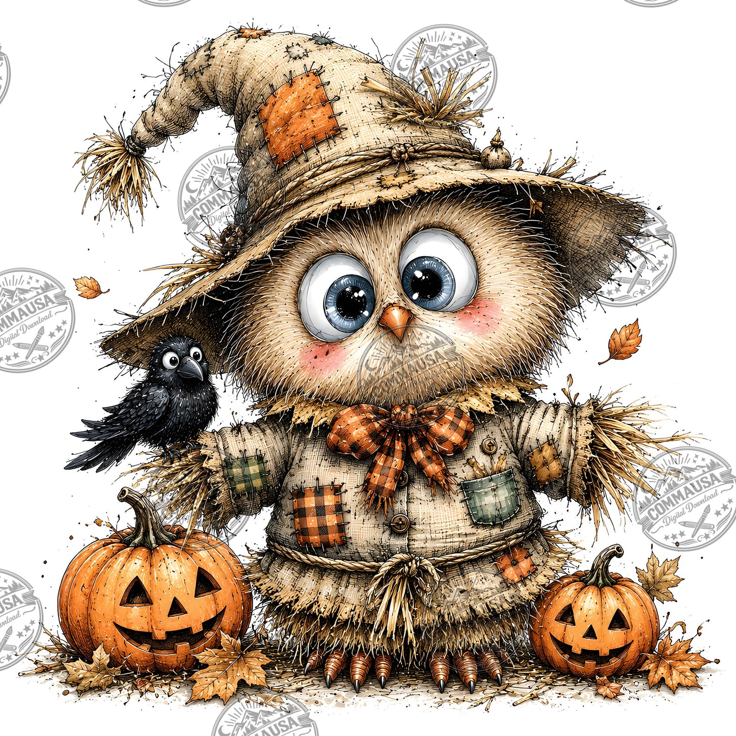 Halloween Owls Clipart PNG, Whimsical Costumed Owls Sublimation, Spooky Cute Owl Design for Crafts, Decor, POD Commercia