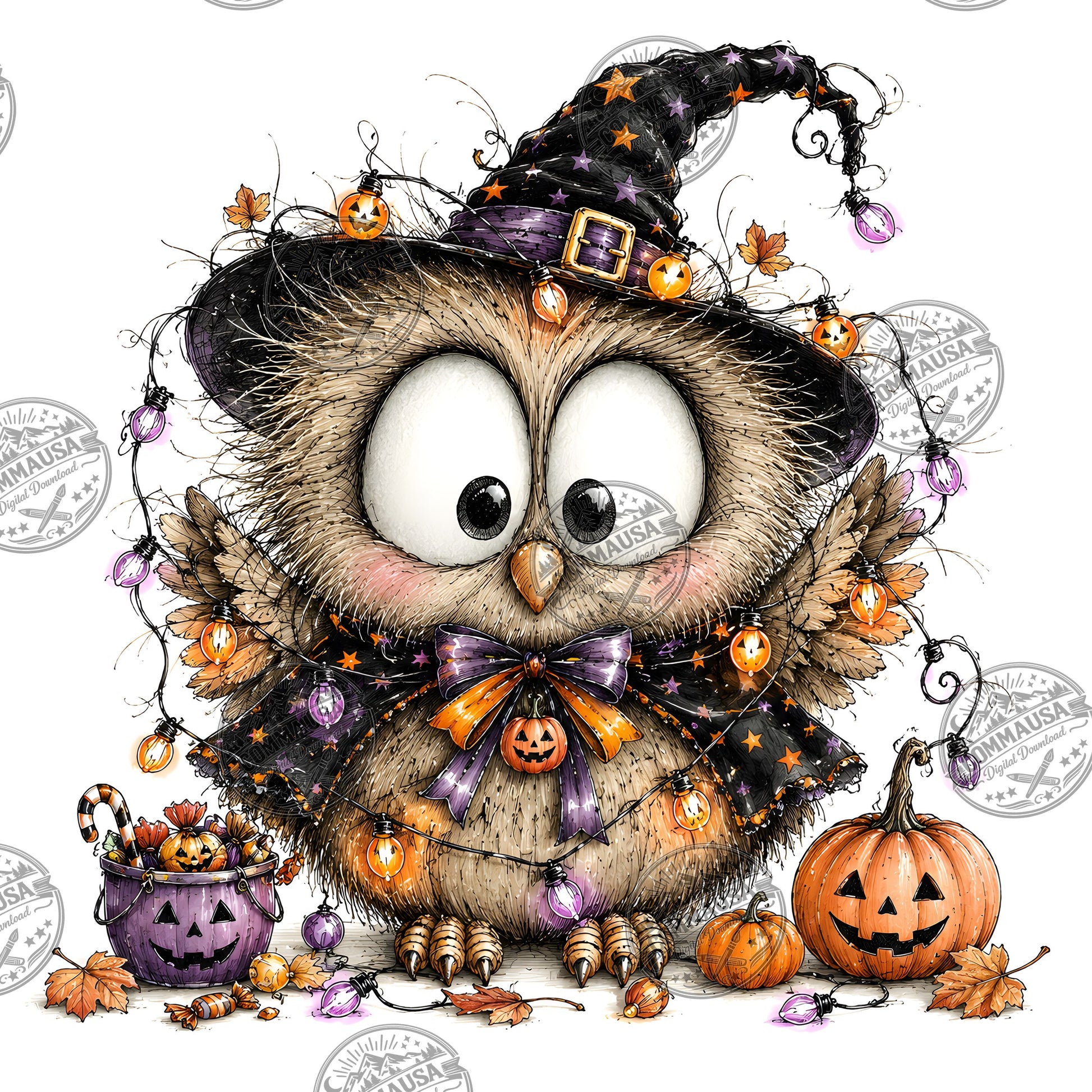 Halloween Owls Clipart PNG, Whimsical Costumed Owls Sublimation, Spooky Cute Owl Design for Crafts, Decor, POD Commercia