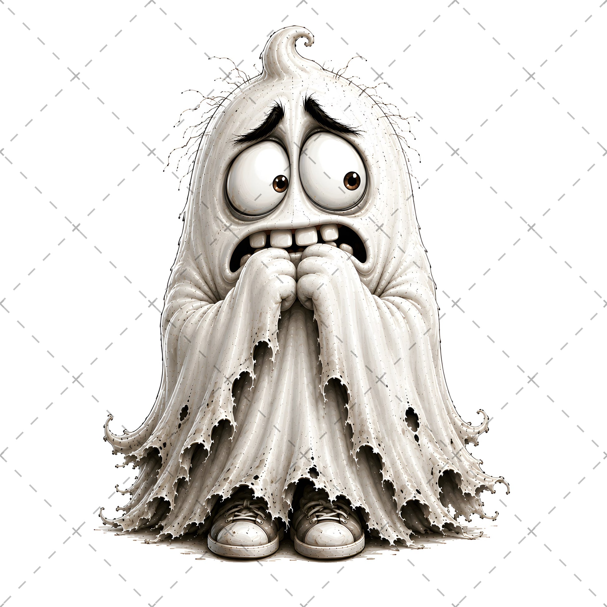 Funny Halloween Ghost Clipart PNG, Cute Cartoon Ghosts Sublimation, Spooky Decor Crafts, Commercial Use POD Tshirt Tumbler Designs — funny ghost art, commercial use png