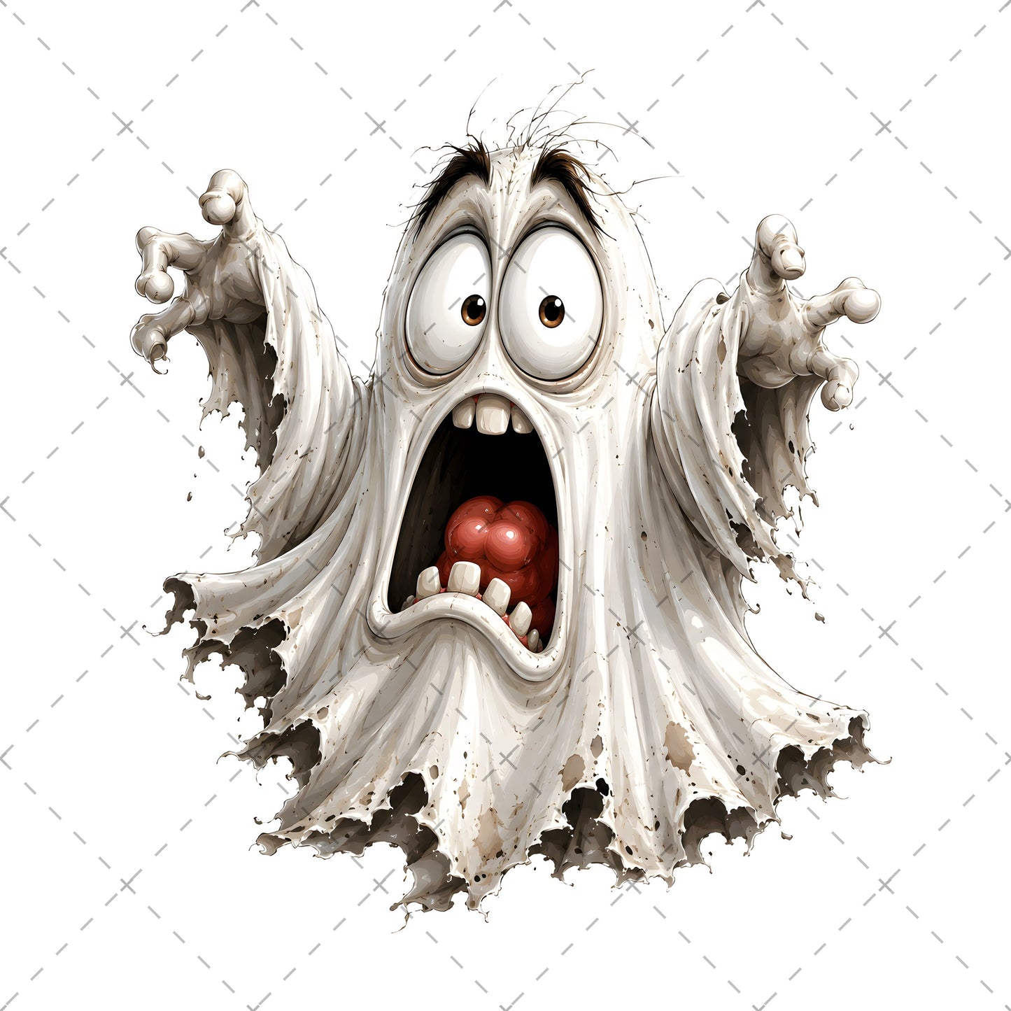 Funny Halloween Ghost Clipart PNG, Cute Cartoon Ghosts Sublimation, Spooky Decor Crafts, Commercial Use POD Tshirt Tumbler Designs — cute ghost png, sublimation png