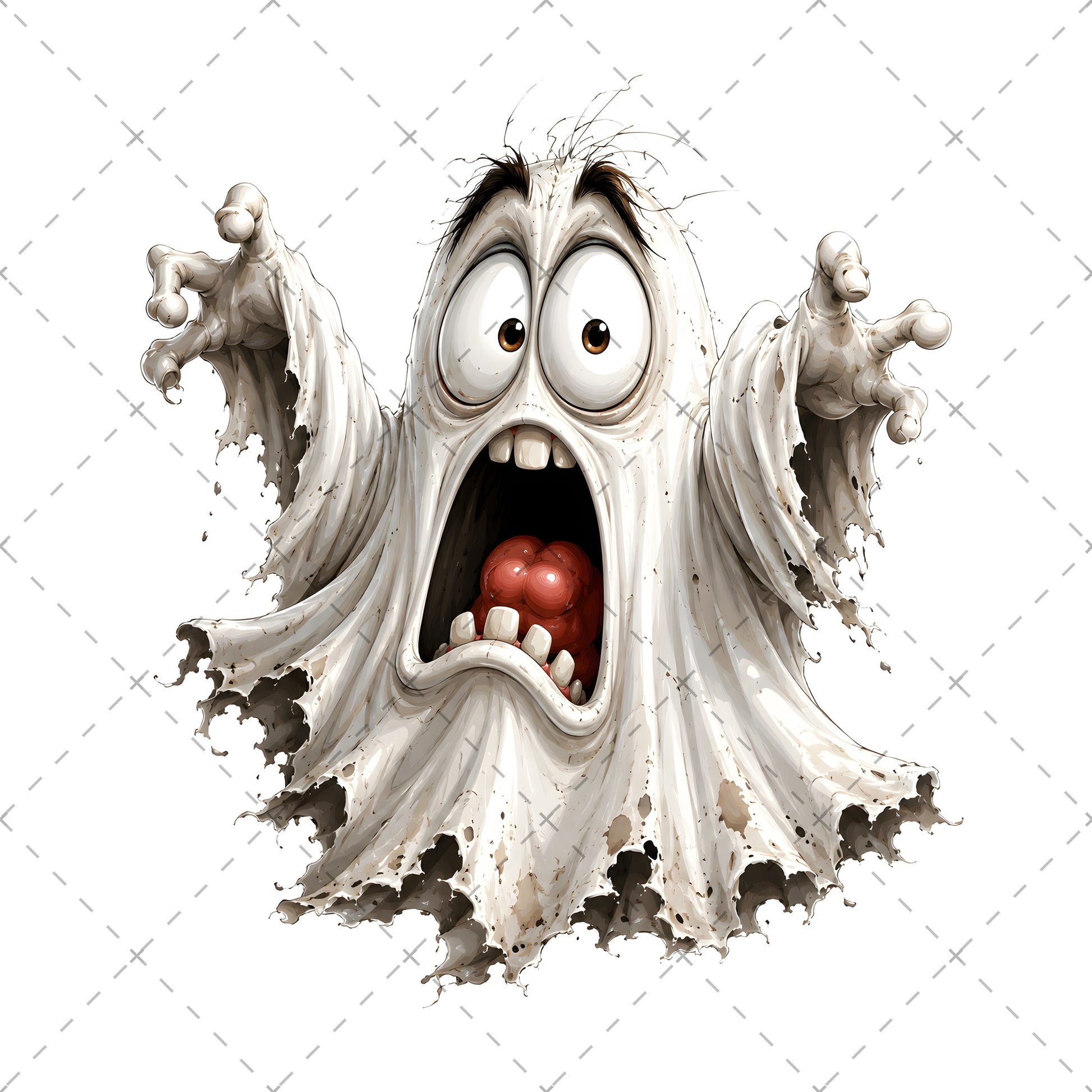 Funny Halloween Ghost Clipart PNG, Cute Cartoon Ghosts Sublimation, Spooky Decor Crafts, Commercial Use POD Tshirt Tumbler Designs — cute ghost png, sublimation png