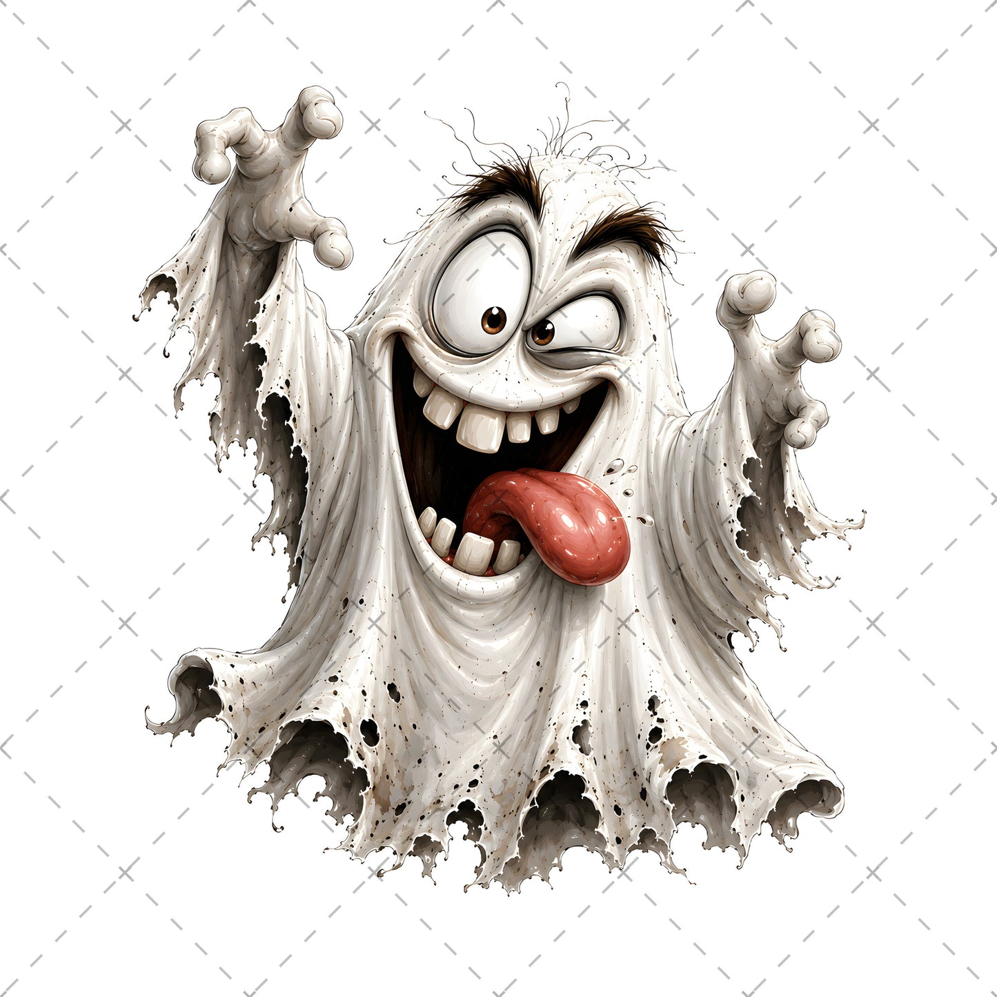 Funny Halloween Ghost Clipart PNG, Cute Cartoon Ghosts Sublimation, Spooky Decor Crafts, Commercial Use POD Tshirt Tumbler Designs — cute ghost png