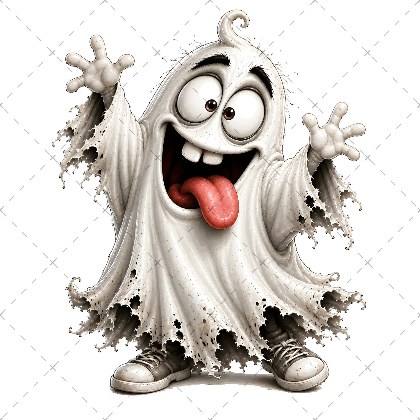 Funny Halloween Ghost Clipart PNG, Cute Cartoon Ghosts Sublimation, Spooky Decor Crafts, Commercial Use POD Tshirt Tumbler Designs — sublimation png, tshirt design