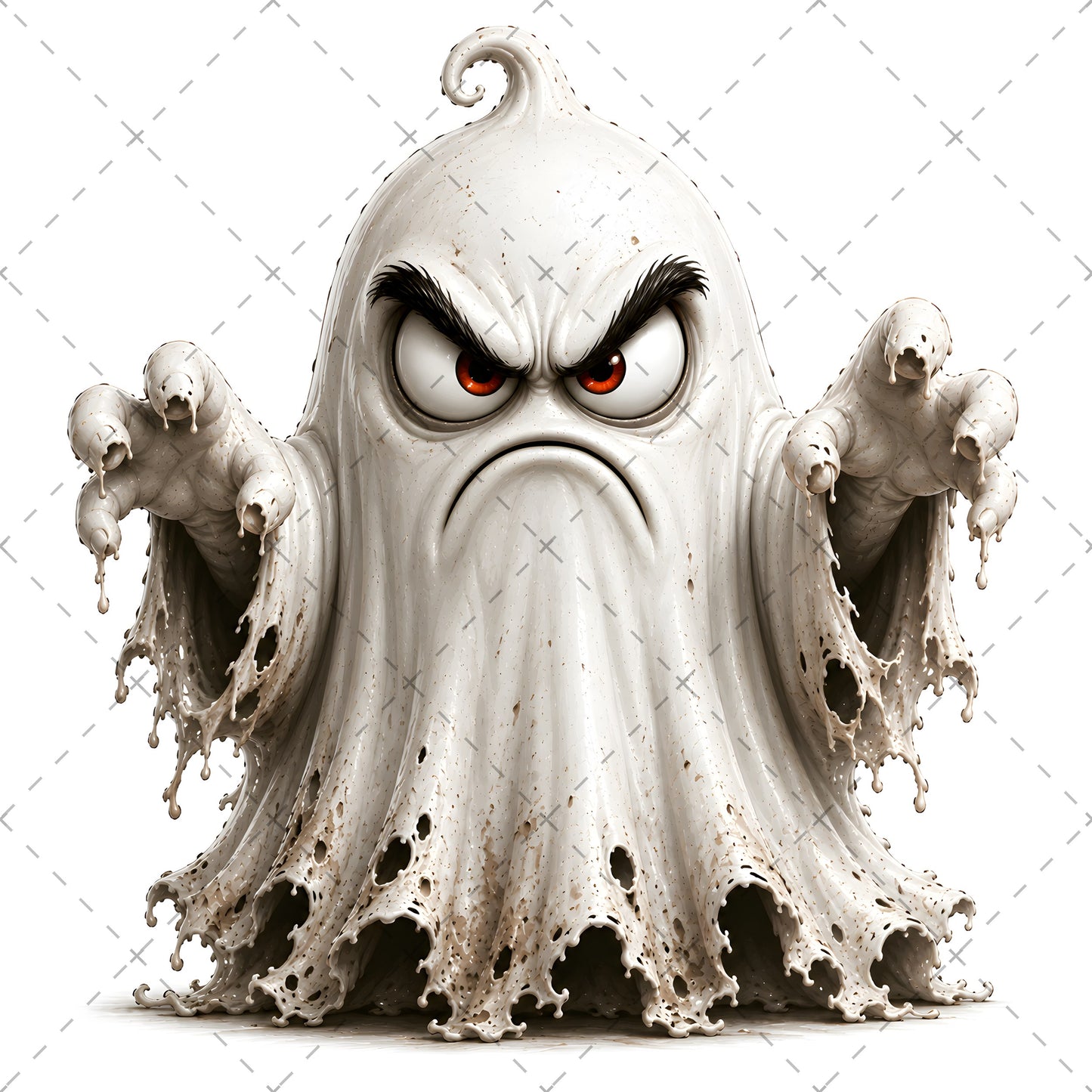 Funny Halloween Ghost Clipart PNG, Cute Cartoon Ghosts Sublimation, Spooky Decor Crafts, Commercial Use POD Tshirt Tumbler Designs — funny ghost art, commercial use png