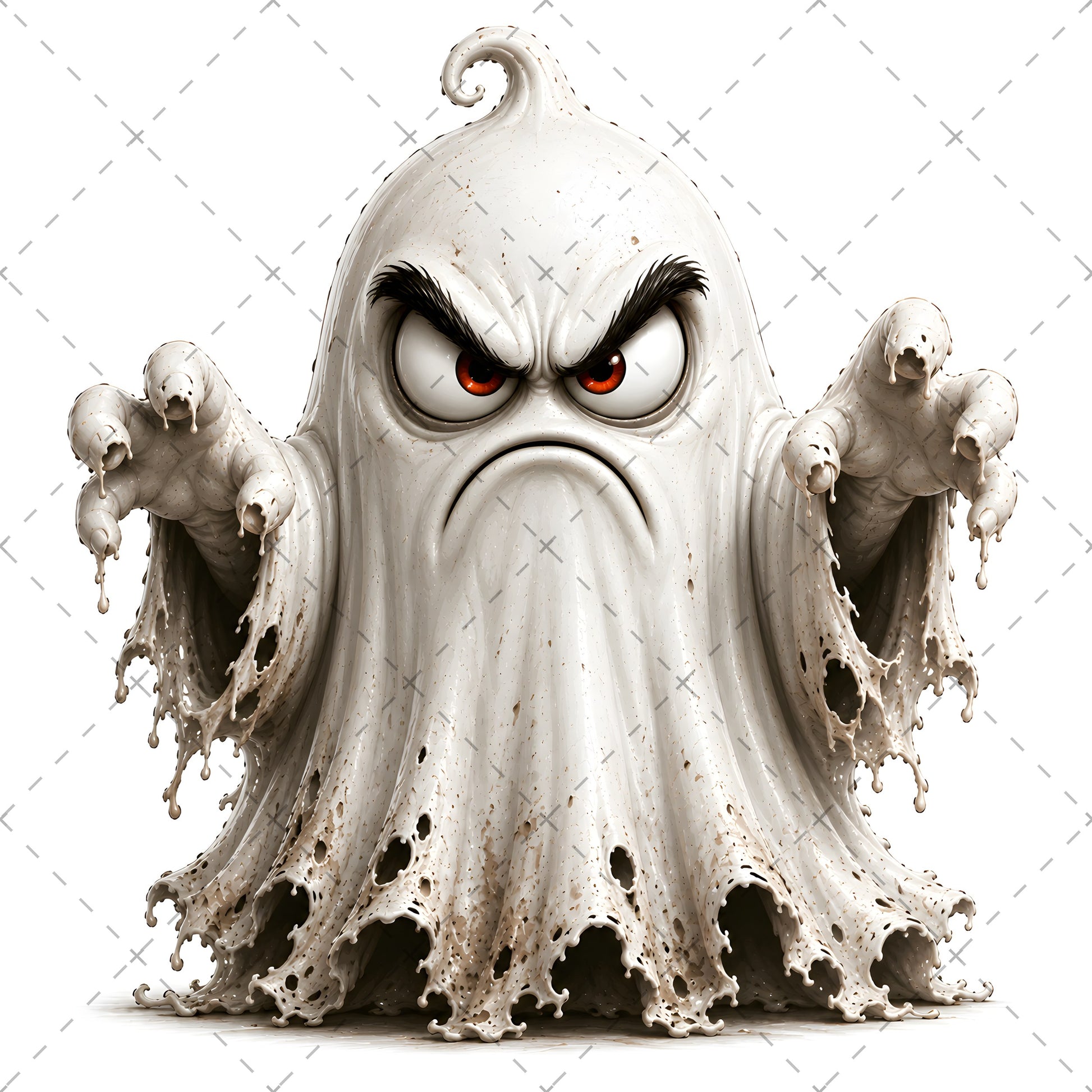 Funny Halloween Ghost Clipart PNG, Cute Cartoon Ghosts Sublimation, Spooky Decor Crafts, Commercial Use POD Tshirt Tumbler Designs — funny ghost art, commercial use png