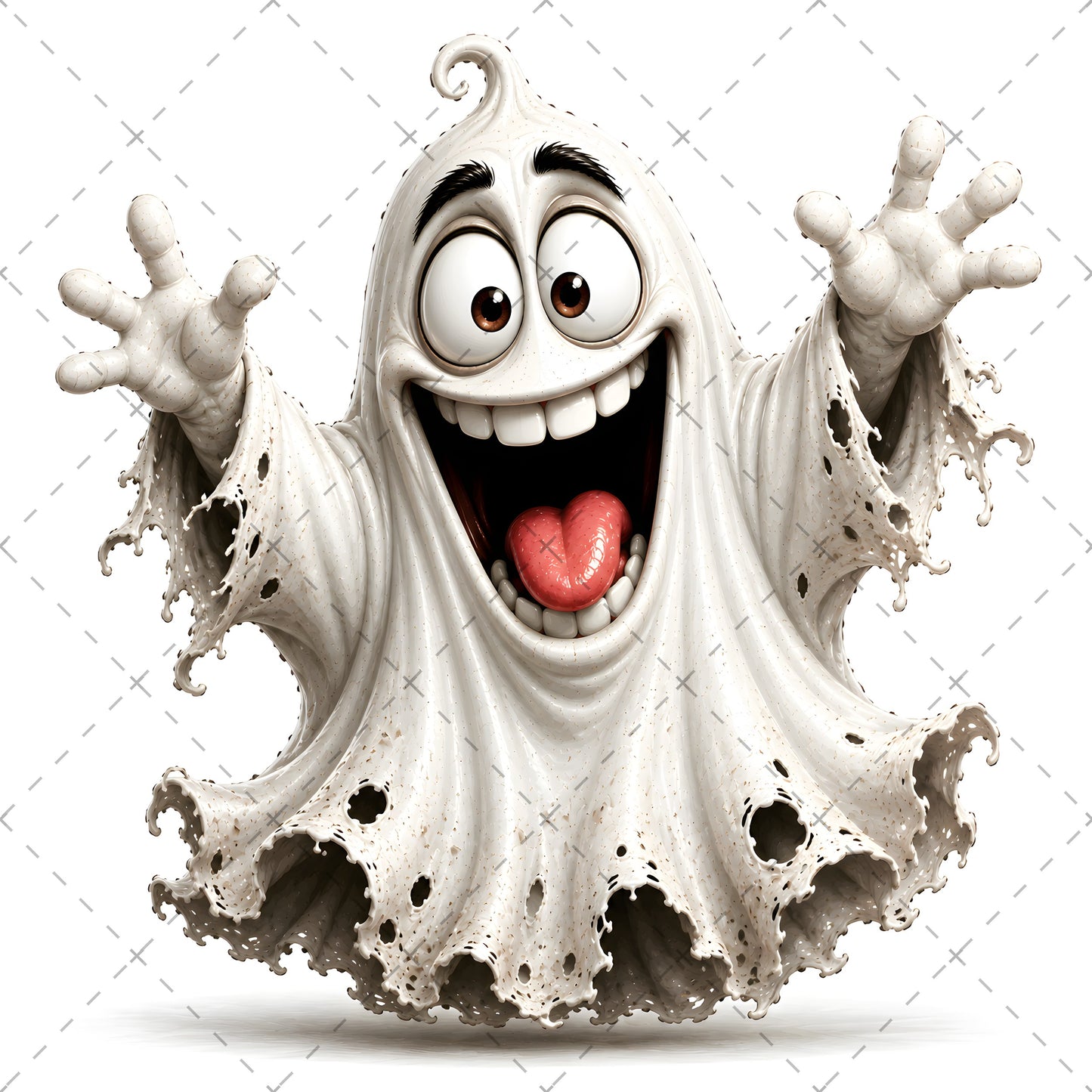 Funny Halloween Ghost Clipart PNG, Cute Cartoon Ghosts Sublimation, Spooky Decor Crafts, Commercial Use POD Tshirt Tumbler Designs — tumbler wrap, spooky clipart