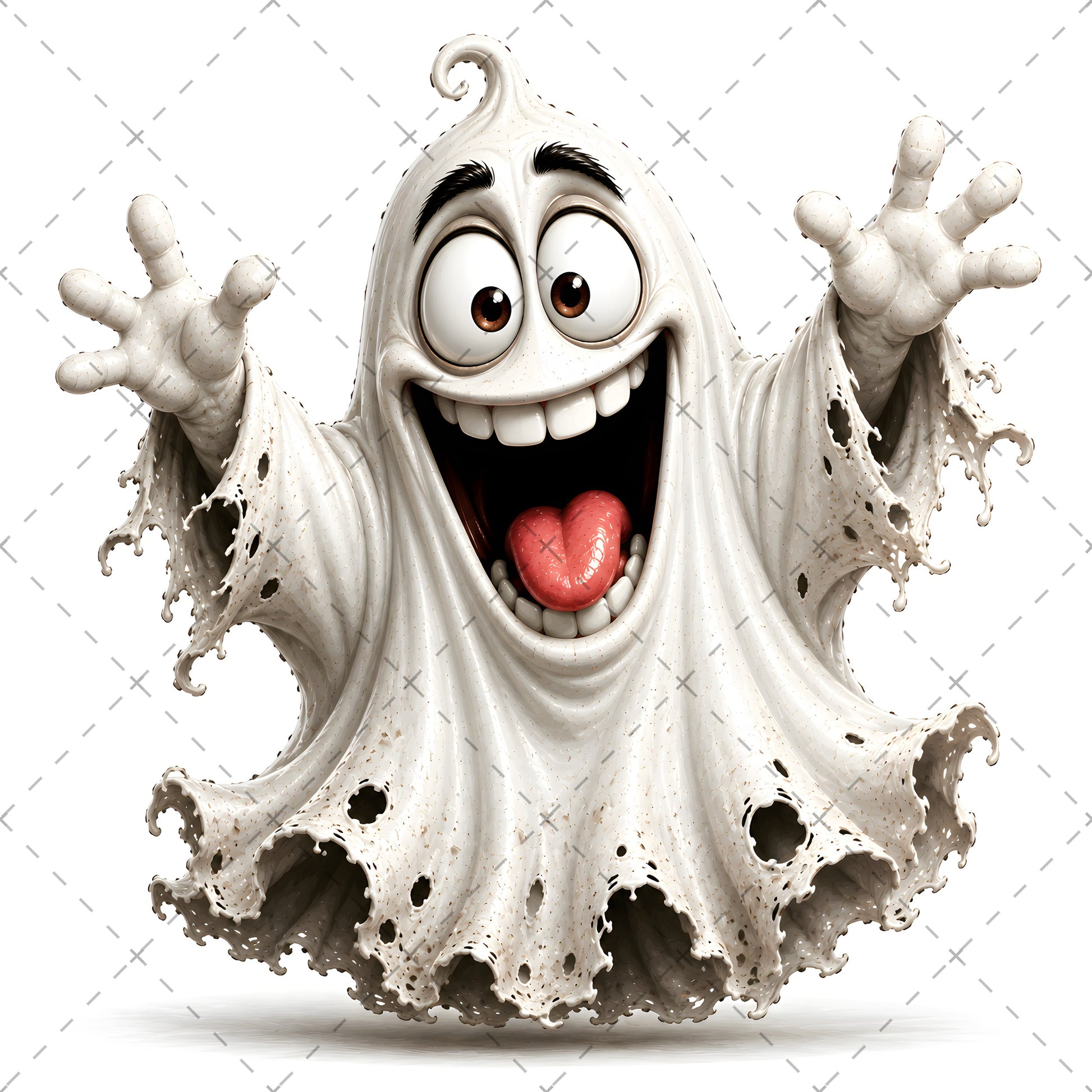 Funny Halloween Ghost Clipart PNG, Cute Cartoon Ghosts Sublimation, Spooky Decor Crafts, Commercial Use POD Tshirt Tumbler Designs — tumbler wrap, spooky clipart