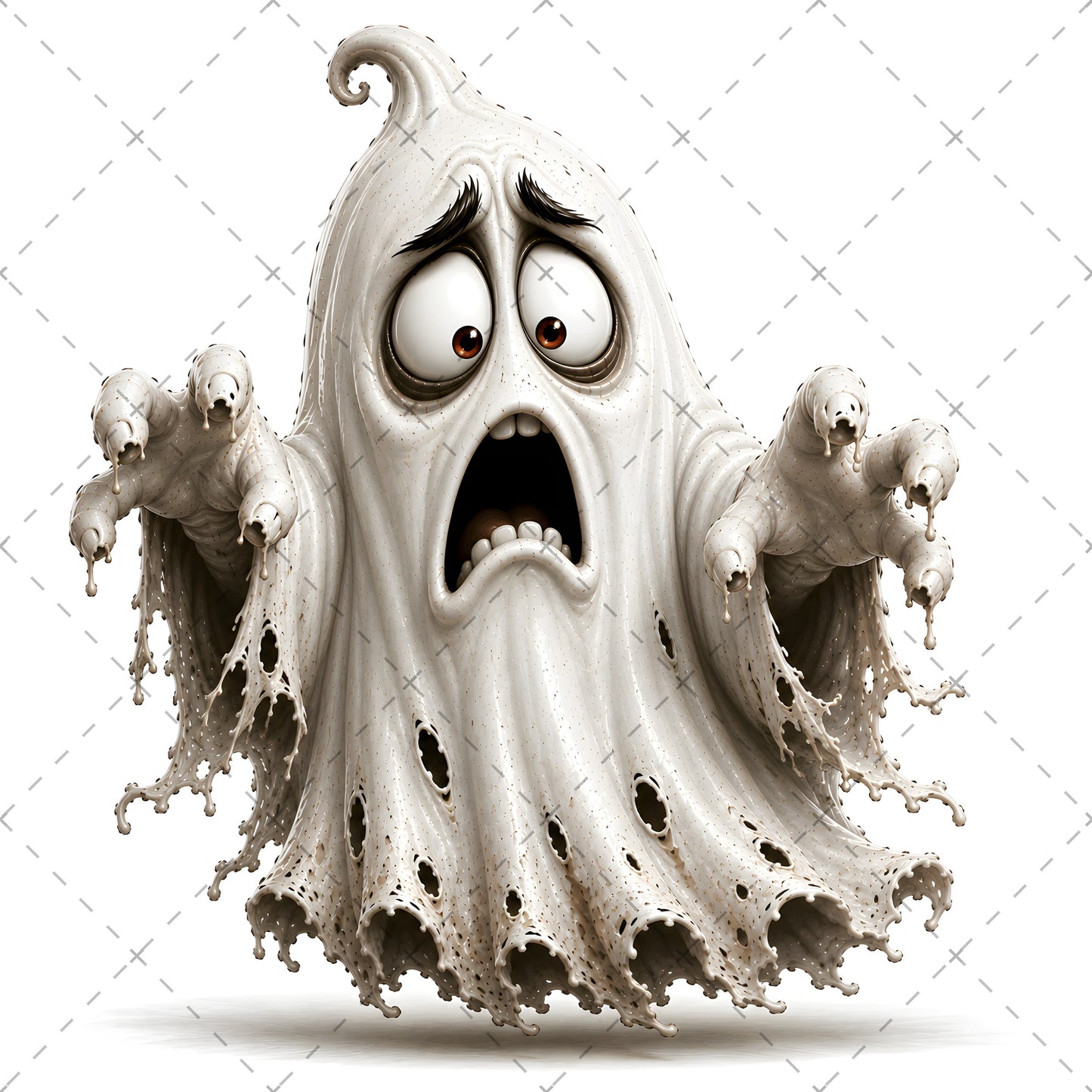 Funny Halloween Ghost Clipart PNG, Cute Cartoon Ghosts Sublimation, Spooky Decor Crafts, Commercial Use POD Tshirt Tumbler Designs — spooky decor png, funny ghost art
