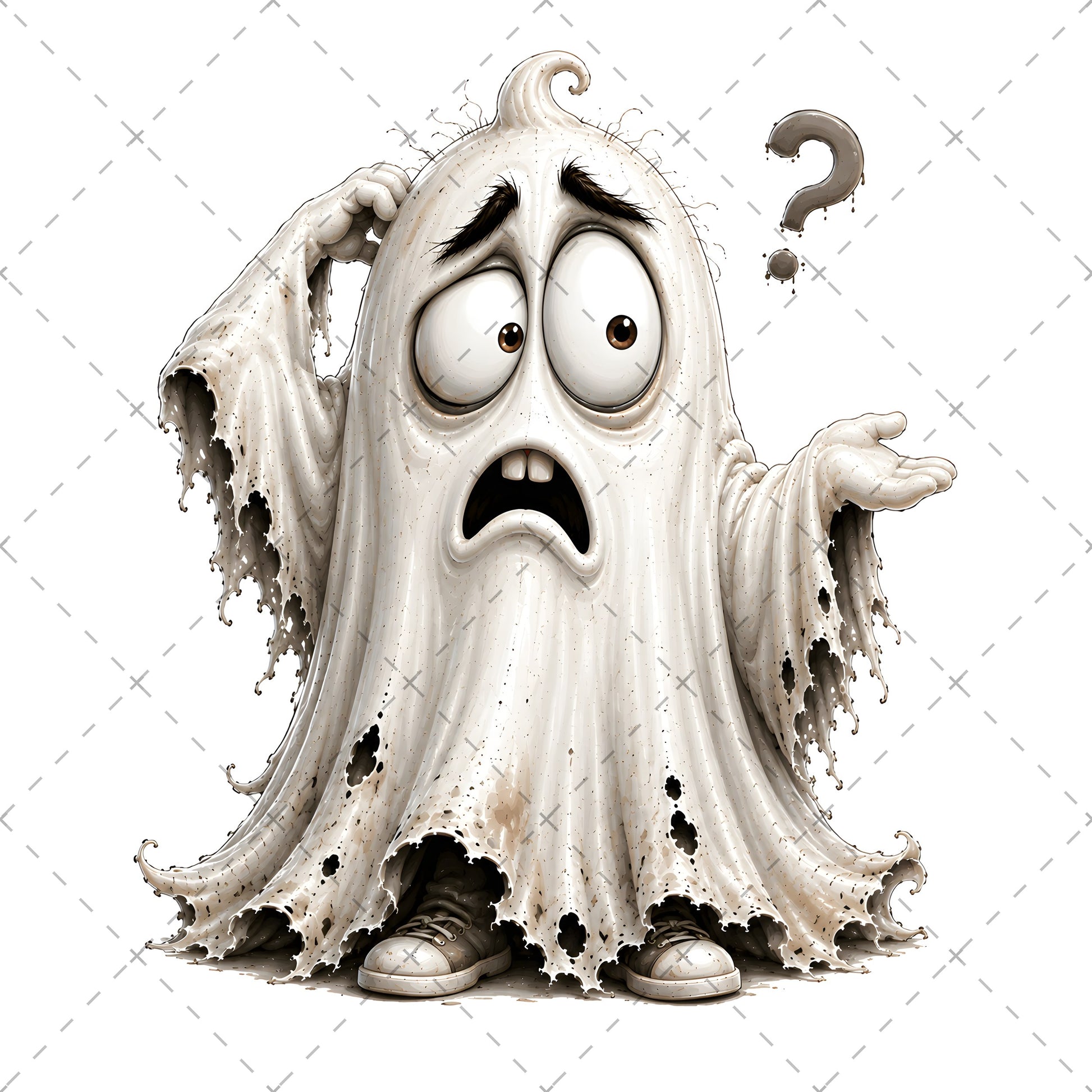Funny Halloween Ghost Clipart PNG, Cute Cartoon Ghosts Sublimation, Spooky Decor Crafts, Commercial Use POD Tshirt Tumbler Designs — commercial use png