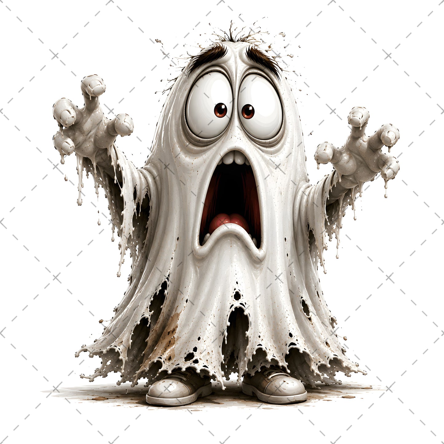 Funny Halloween Ghost Clipart PNG, Cute Cartoon Ghosts Sublimation, Spooky Decor Crafts, Commercial Use POD Tshirt Tumbler Designs — spooky clipart