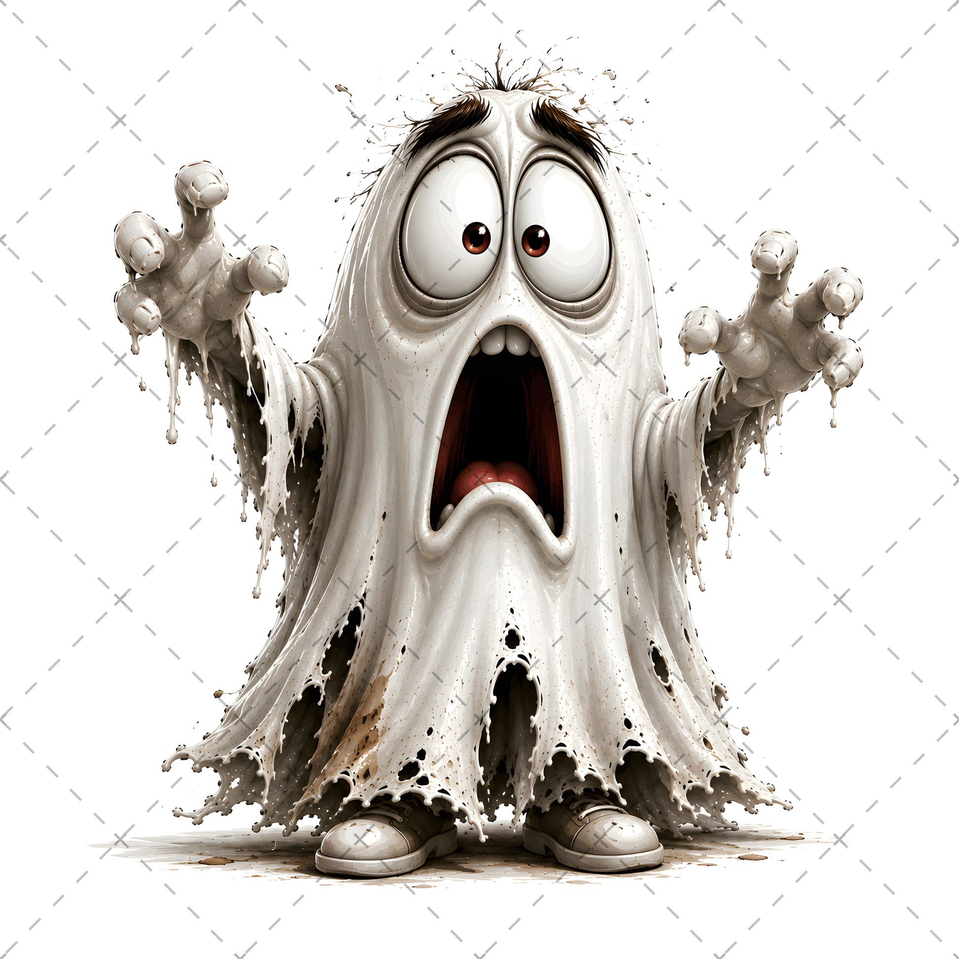 Funny Halloween Ghost Clipart PNG, Cute Cartoon Ghosts Sublimation, Spooky Decor Crafts, Commercial Use POD Tshirt Tumbler Designs — spooky clipart