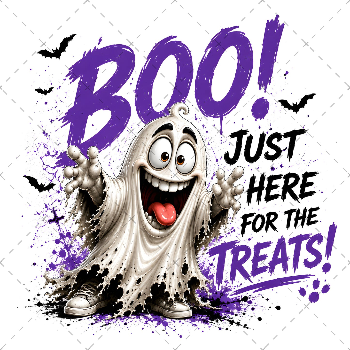 Funny Halloween Ghost Clipart PNG, Cute Cartoon Ghosts Sublimation, Spooky Decor Crafts, Commercial Use POD Tshirt Tumbler Designs — halloween crafts, spooky decor png