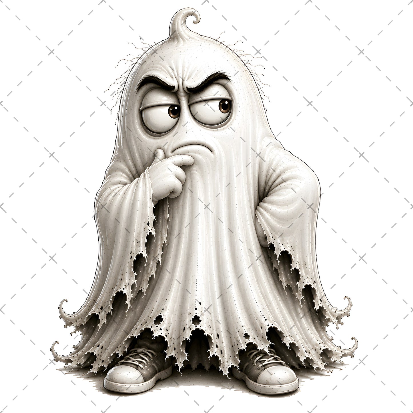 Funny Halloween Ghost Clipart PNG, Cute Cartoon Ghosts Sublimation, Spooky Decor Crafts, Commercial Use POD Tshirt Tumbler Designs — funny ghost art, commercial use png