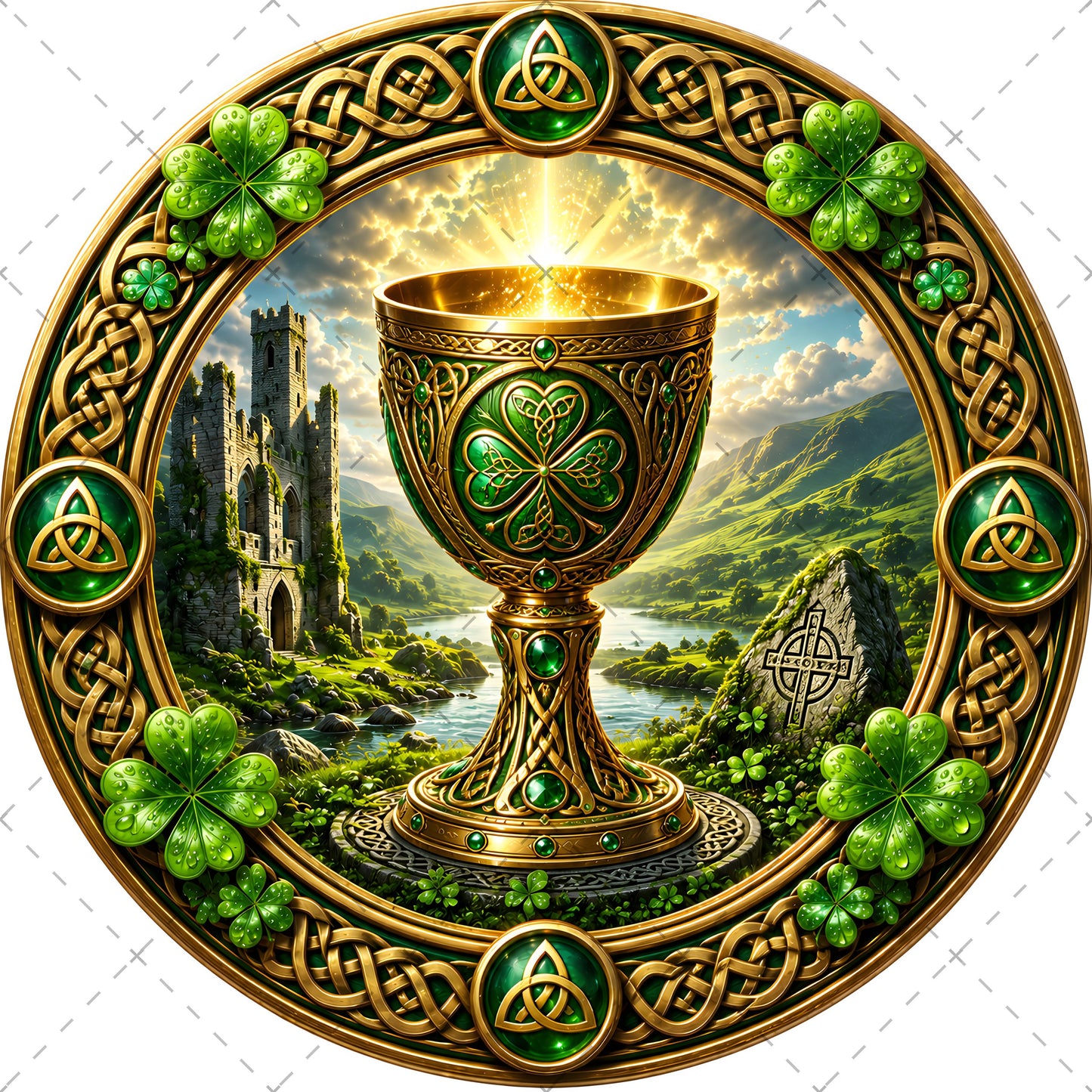 Vibrant Celtic Knotwork Dragon Art Digital Download | Irish Fantasy Symbol PNG for Commercial Use & POD, emerald green art, fantasy landscape ar, tree of life artwork, PNG, digital download, high resolution
