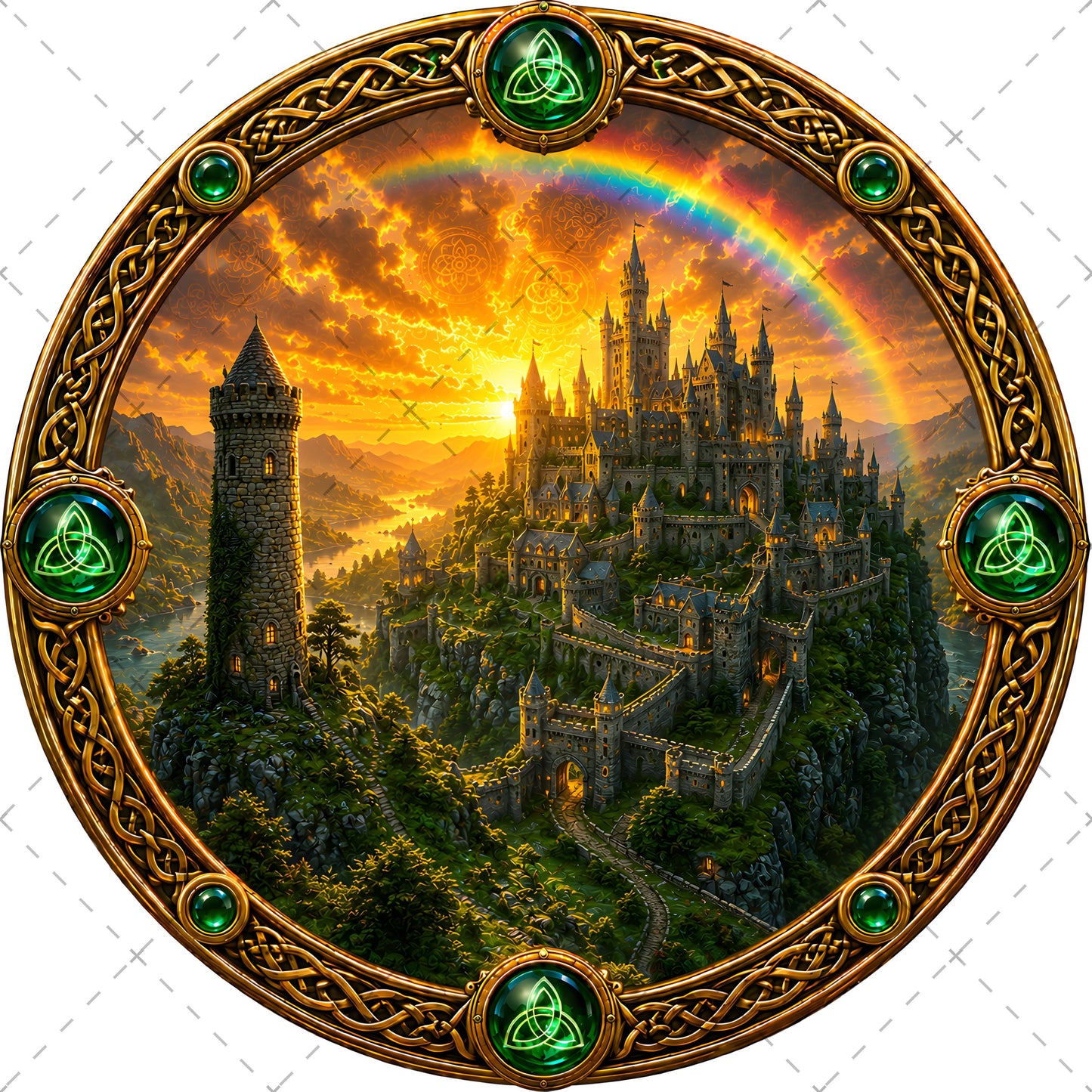 Vibrant Celtic Knotwork Dragon Art Digital Download | Irish Fantasy Symbol PNG for Commercial Use & POD, celtic gift idea, shamrock art print, fantasy irish art, PNG, digital download, high resolution