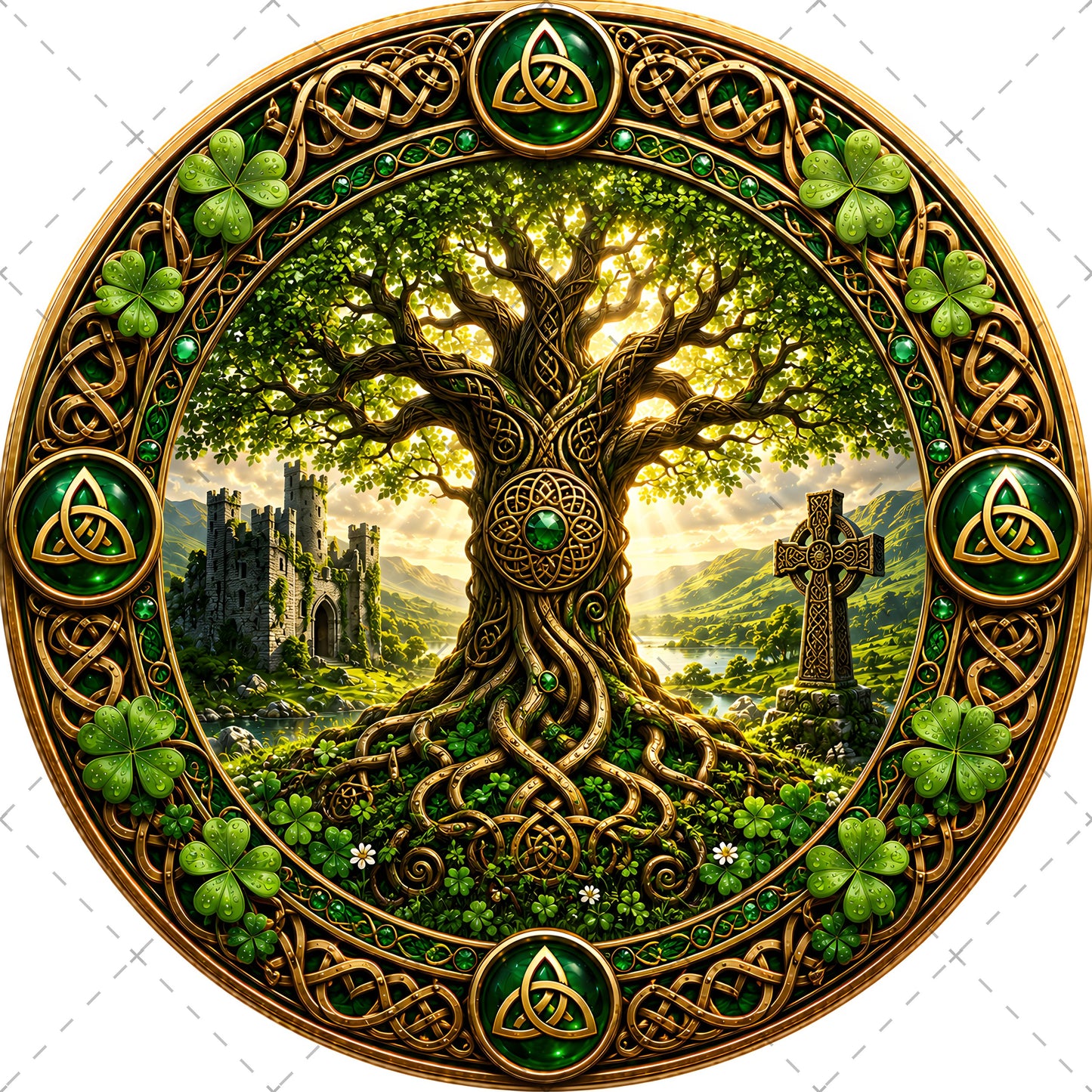 Vibrant Celtic Knotwork Dragon Art Digital Download | Irish Fantasy Symbol PNG for Commercial Use & POD, fantasy landscape ar, tree of life artwork, cricut cut file celt, PNG, digital download, high resolution