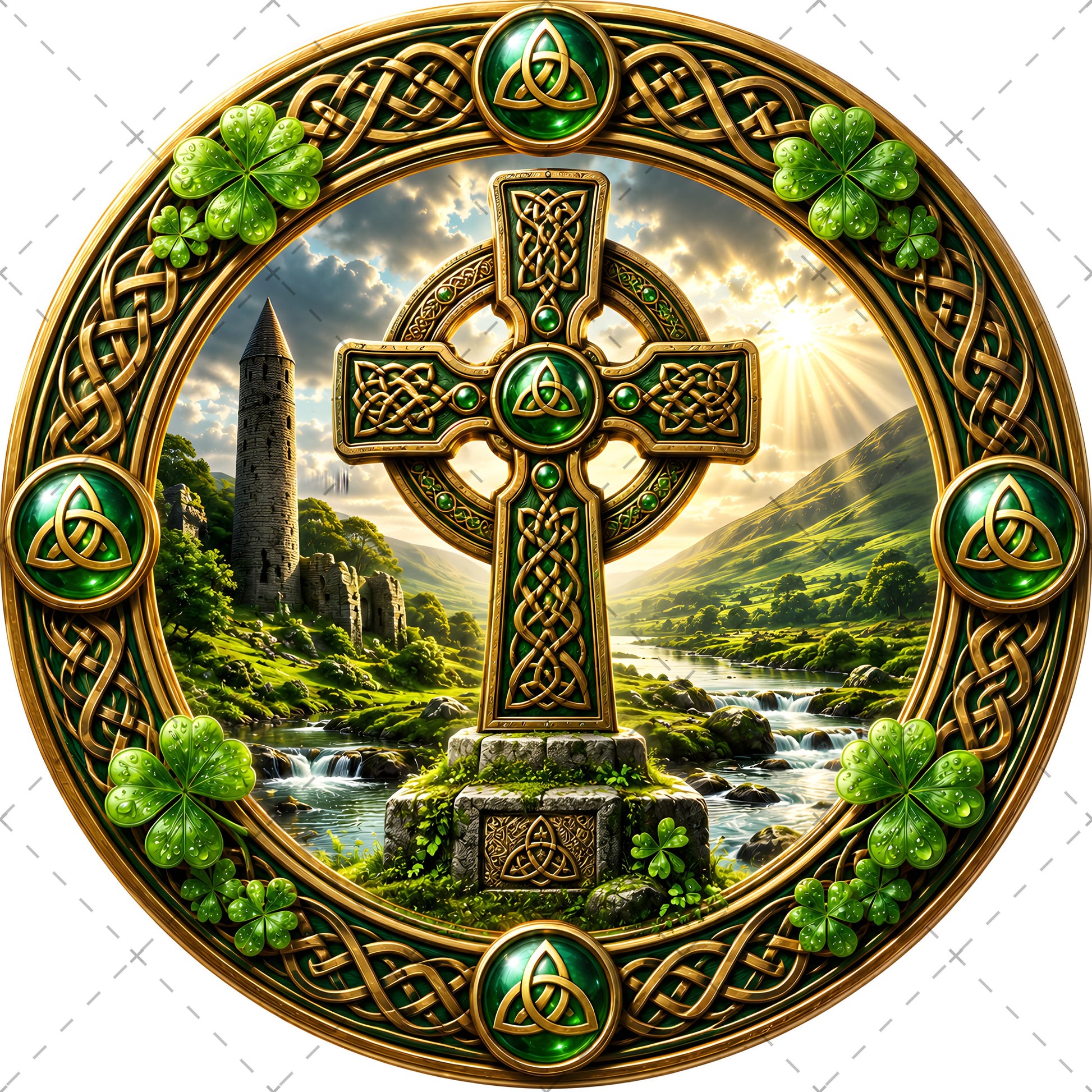 Vibrant Celtic Knotwork Dragon Art Digital Download | Irish Fantasy Symbol PNG for Commercial Use & POD, irish symbols, celtic gift idea, shamrock art print, PNG, digital download, high resolution